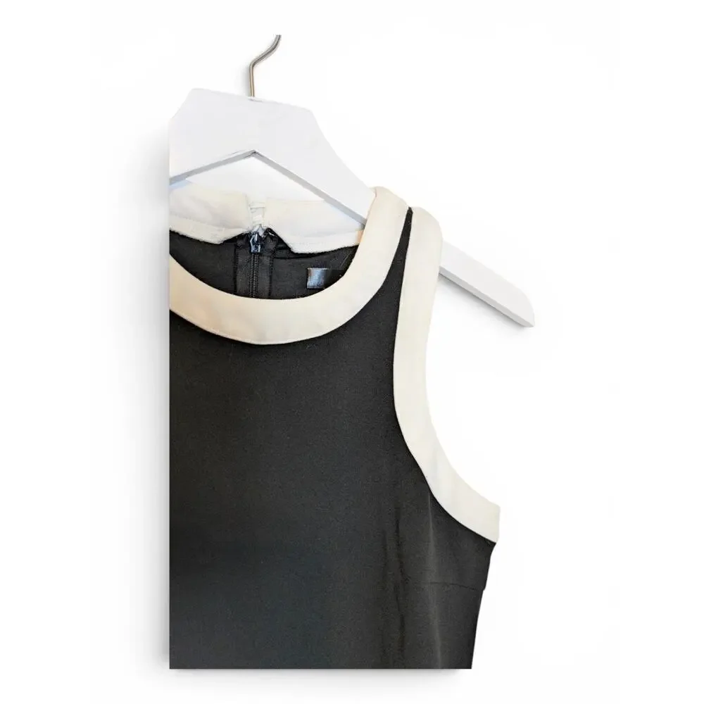 AQUA by Bloomingdales Black & White Racerback Mini Dress - Size Small - Picture 6 of 10
